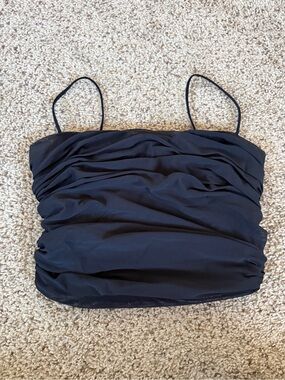 Glassons Black Ruched Spaghetti Strap Camisole